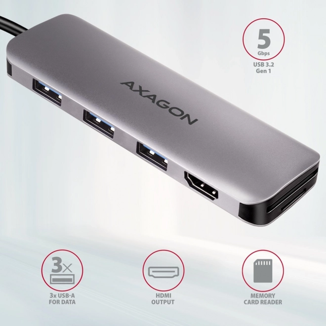 Multifunkčný USB-C hub s HDMI a čítačkou kariet
