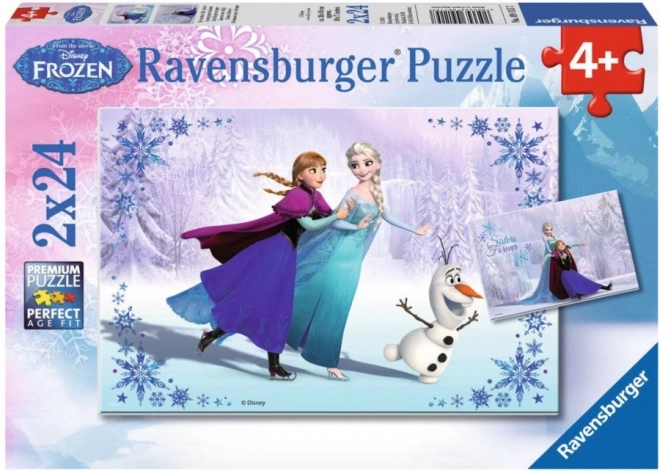 Ravensburger Puzzle Frozen: Sestry Navždy 2x24 Dielikov