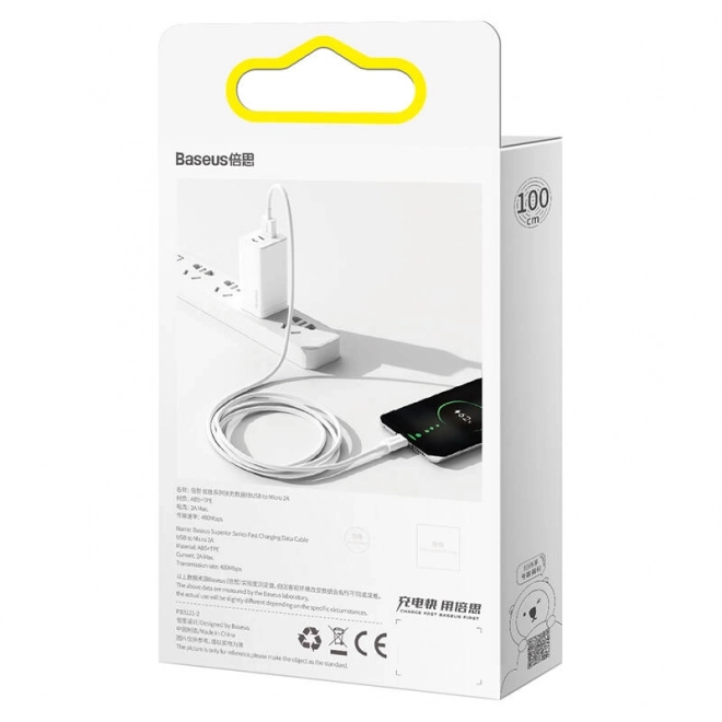 Kábel Baseus Superior Series USB na micro USB, 2A, 1m