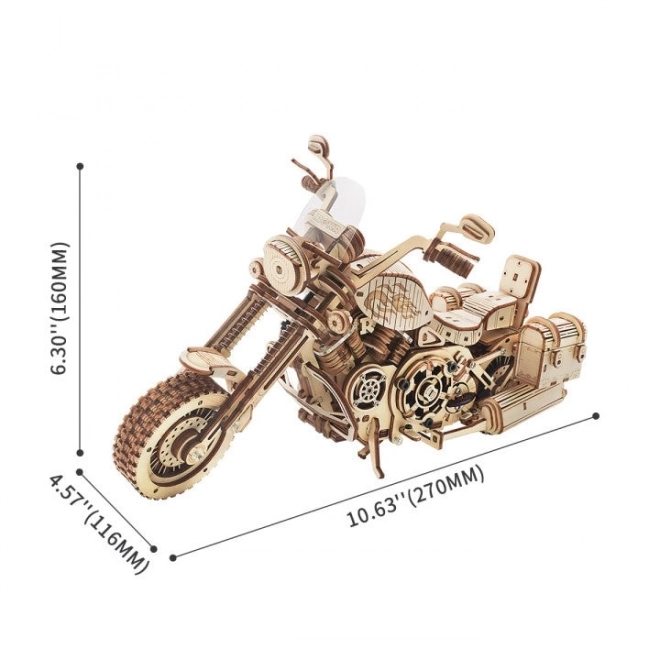 Motocykel Cruiser LK504 - 3D drevená stavebnica