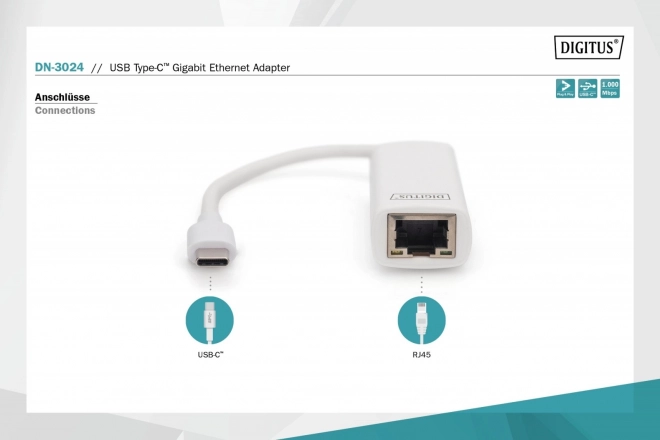 adaptér USB-C na Ethernet Gigabit