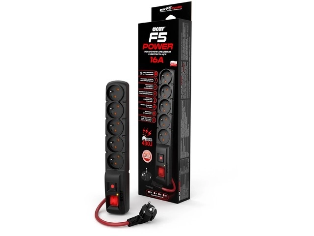 Napájacia lišta čierna F5 Power 3 m 16A