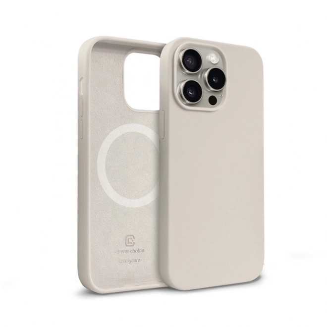 Ochranné puzdro Color Cover Magnetic pre iPhone 15 Pro MagSafe kamenná béžová