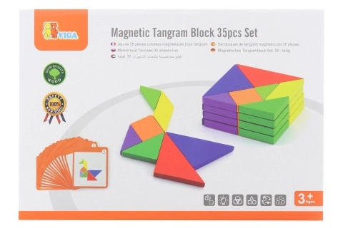 Drevené magnetické tangramy