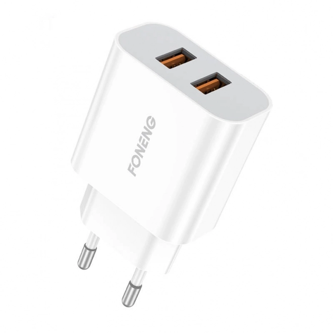 Rýchlonabíjačka Foneng s 2 USB portami a Lightning káblom