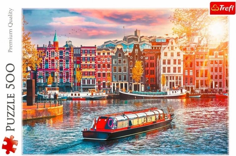 Realistický motív amsterdamských kanálov