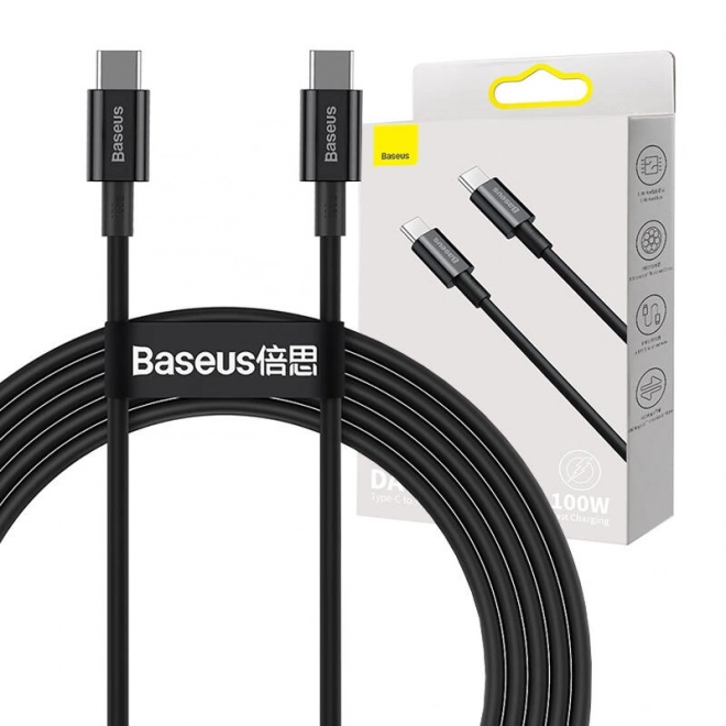 Kábel Baseus USB-C na USB-C 100W 1m čierny