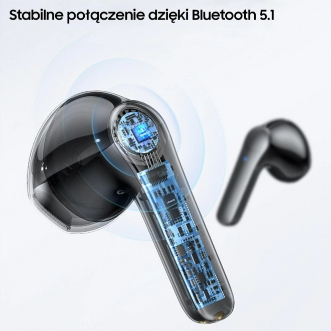 Bluetooth slúchadlá TWS s duálnym mikrofónom - modré