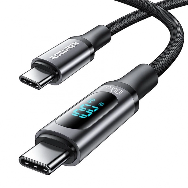 Rýchlonabíjací kábel USB-C na USB-C, PD, 1 m, šedý