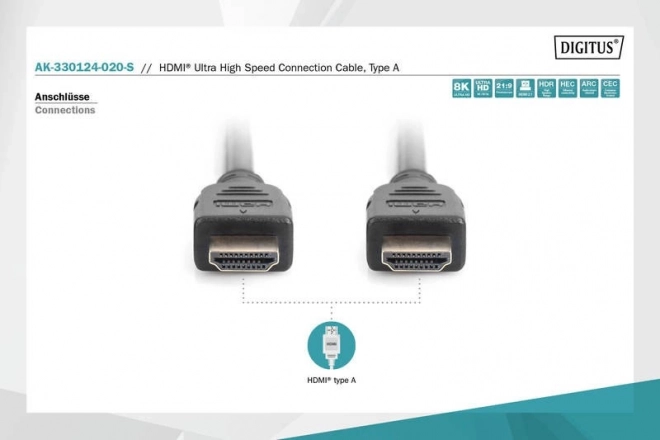 Ultra HighSpeed HDMI kábel s Ethernetom 8K 60Hz UHD