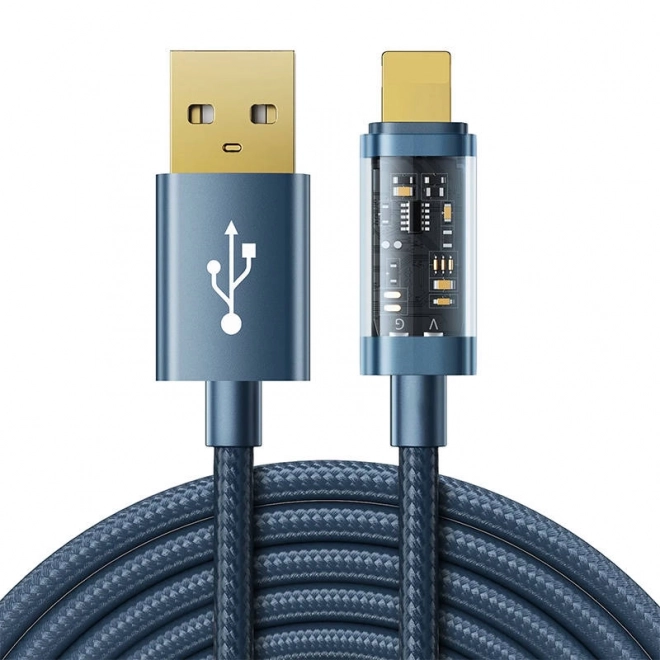 Kabel USB-A na Lightning 2,4A 1,2 m Modrý