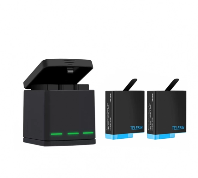 Trojitý nabíjací box pre GoPro Hero 8 s dvoma batériami