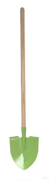 Rýľ špicatý zelený s násadou kov/drevo 80cm náradie
