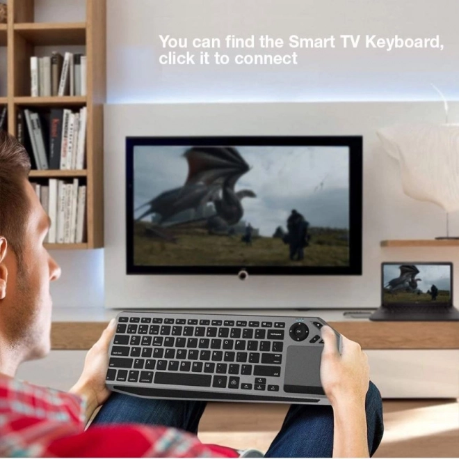 Bezdrôtová klávesnica s touchpadom a LED podsvietením