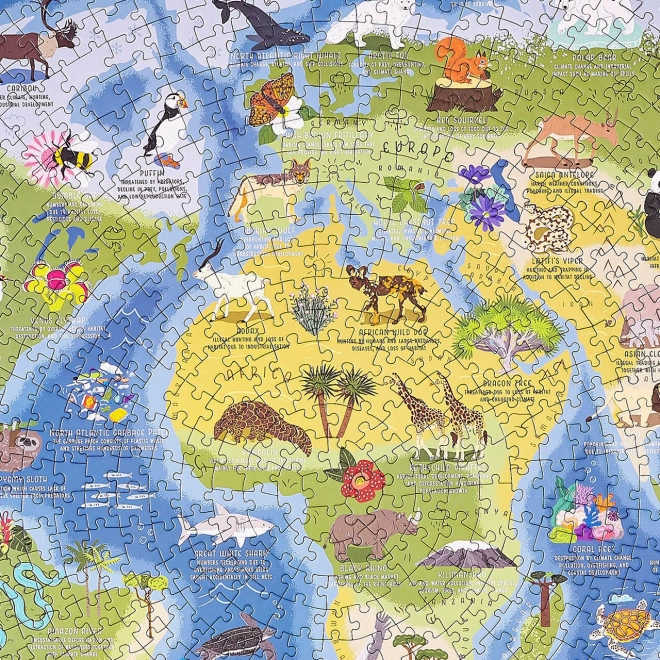 Kruhové puzzle Ridley's Games Ohrozený svet 1000 dielikov
