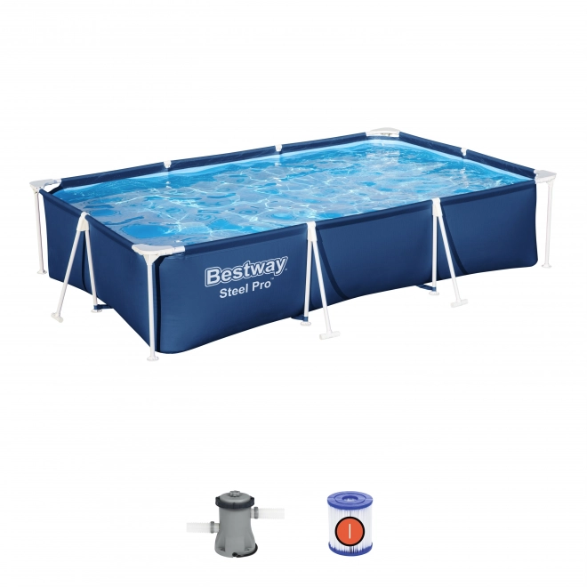 Bazén Steel Pro Deluxe 300x201x66 cm s pumpou a filtrom