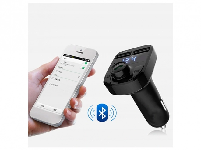 Multifunkčný FM transmitter s Bluetooth a USB nabíjačkou