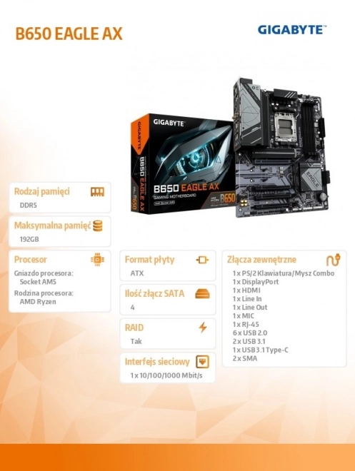 Základná doska B650 EAGLE AX AM5