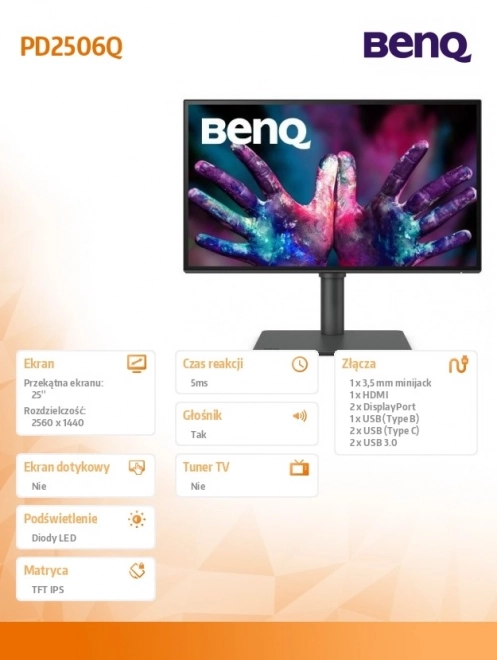 Monitor BenQ PD2506Q 25 palcov