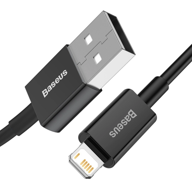 USB kábel pre iPhone 2,4A 2m čierny