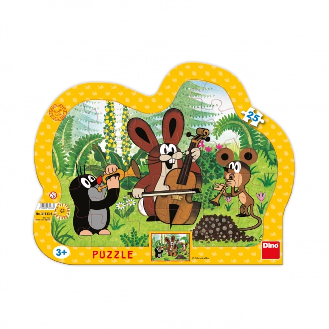 Puzzle Krtek hudobník 25 dielikov