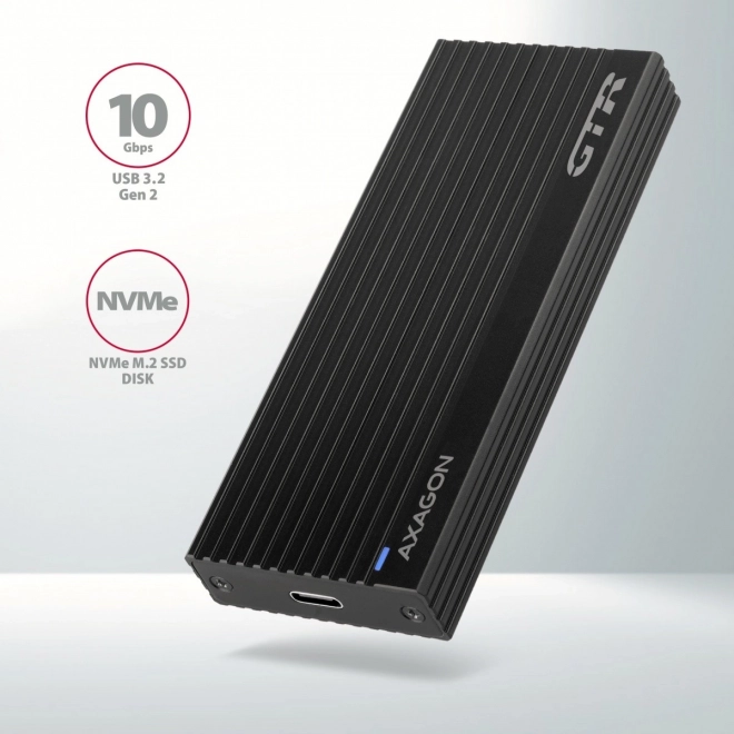 Externá hliníková skriňa AXAGON pre NVMe M.2 SSD s USB-C 3.2 Gen 2