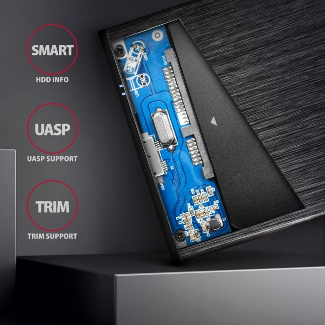 Hliníkové puzdro na externý disk USB 3.2 Gen 1 pre SATA 2,5"