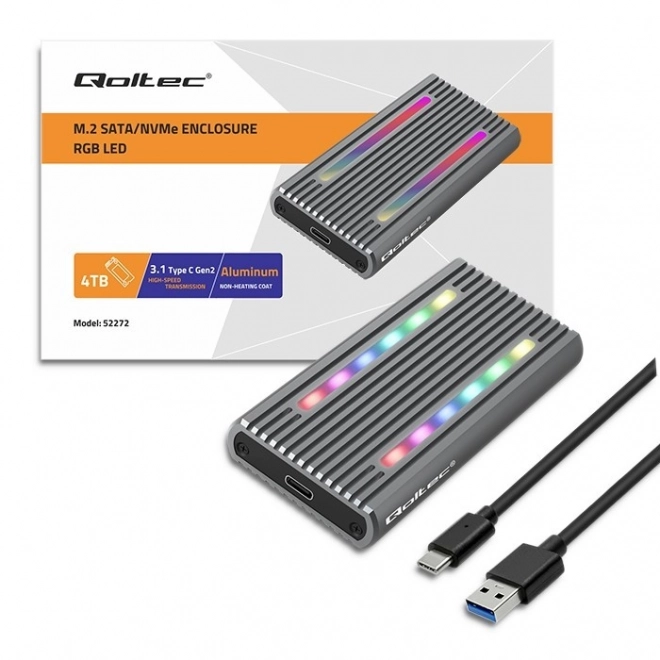 Kryt na disk m.2 SSD s RGB LED