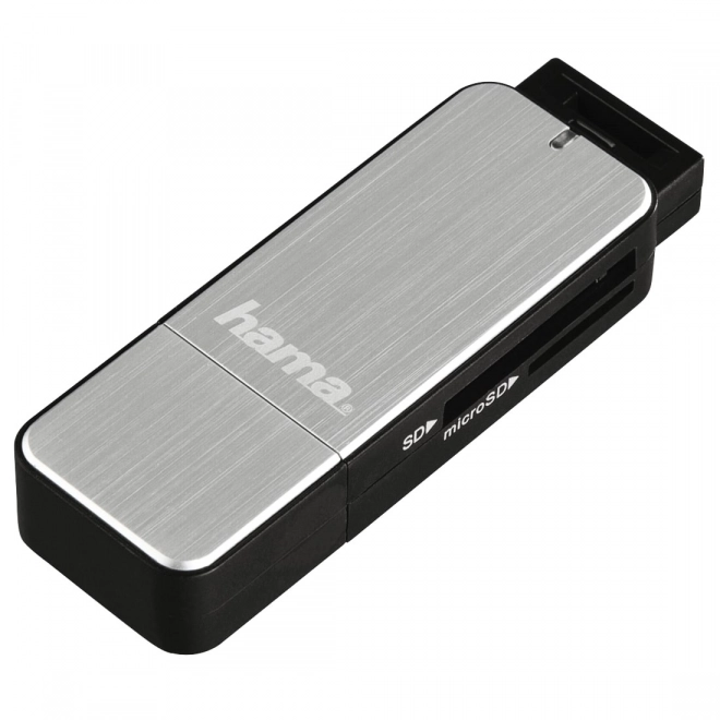 Strieborný čítač SD/microSD kariet USB 3.0