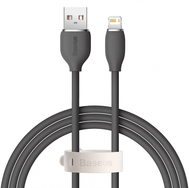 Silikónový kábel Baseus USB na Lightning 2,4A 1,2 m čierny