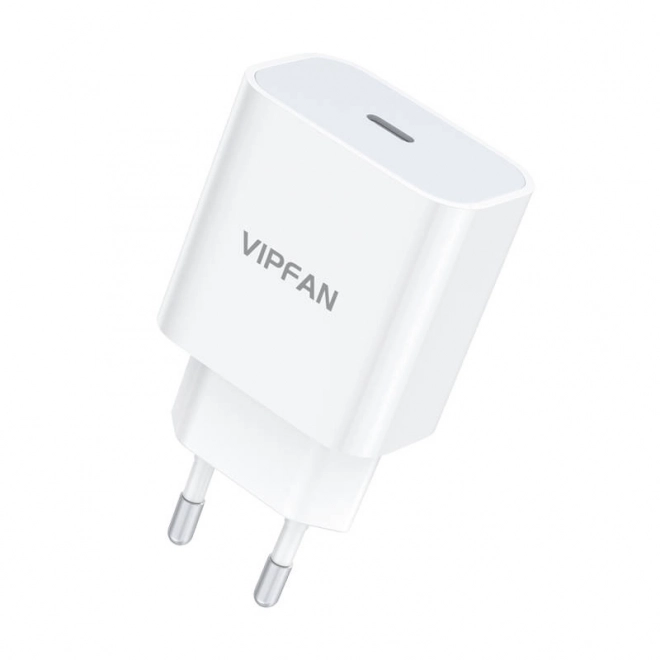 Nabíjačka do siete Vipfan 20W USB-C QC 3.0 biela