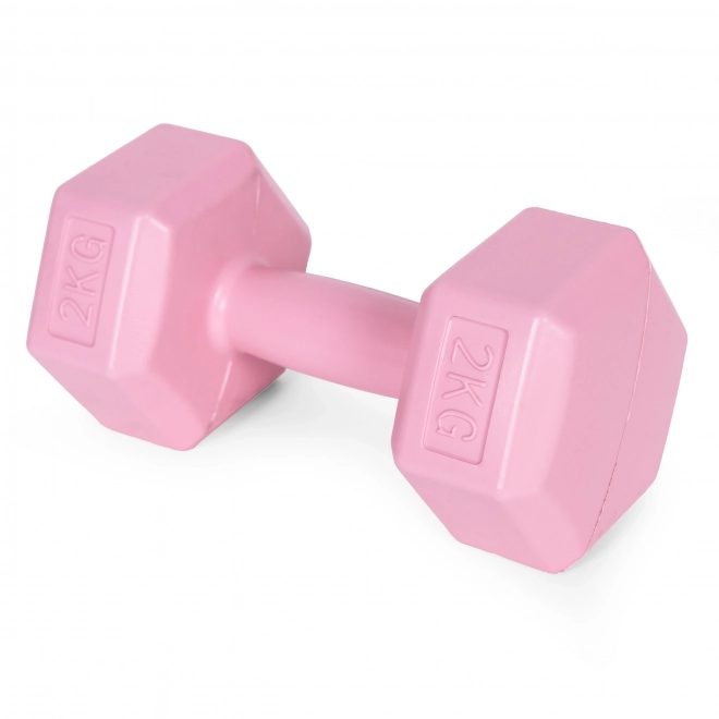 Sada ružových činiek 2x2 kg ModernHome pre fitness