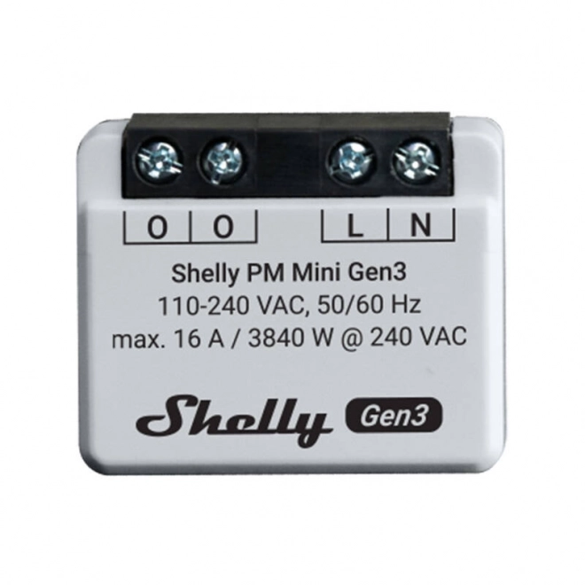 Riadiaca jednotka energie Shelly PM Mini Gen3 WiFi/Bluetooth