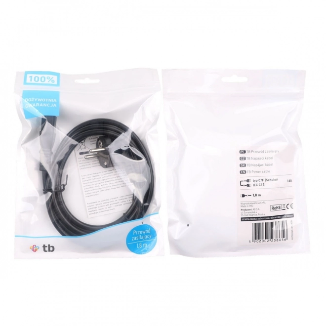 Napájací kábel 1,8 m IEC C13 VDE