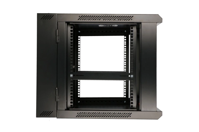Nástenná dvojsekčná rack skriňa 6U 600x600 čierna