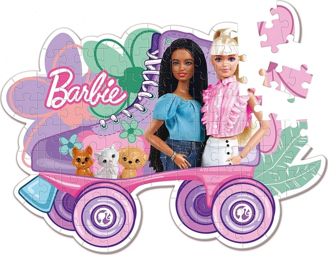 Obrysové puzzle Barbie: Brusle 104 dielikov