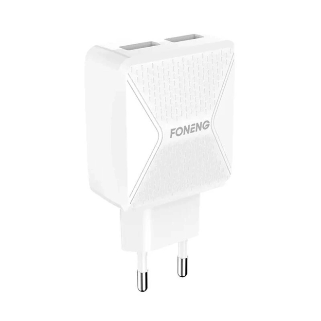 Foneng EU35 Nabíjačka s 2x USB Portami a Lightning Káblom