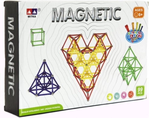 Magnetická stavebnica – 99 dielov