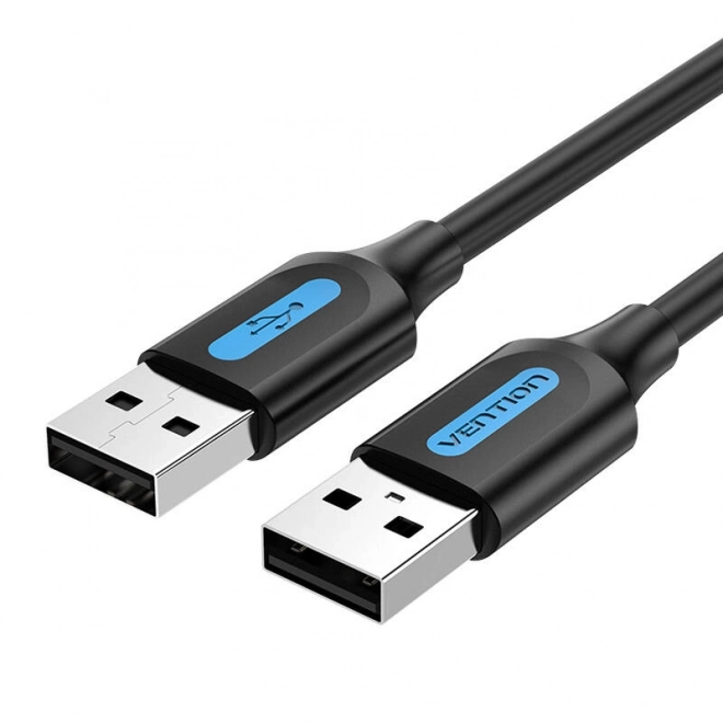 USB kábel 2.0 0,5m čierny PVC