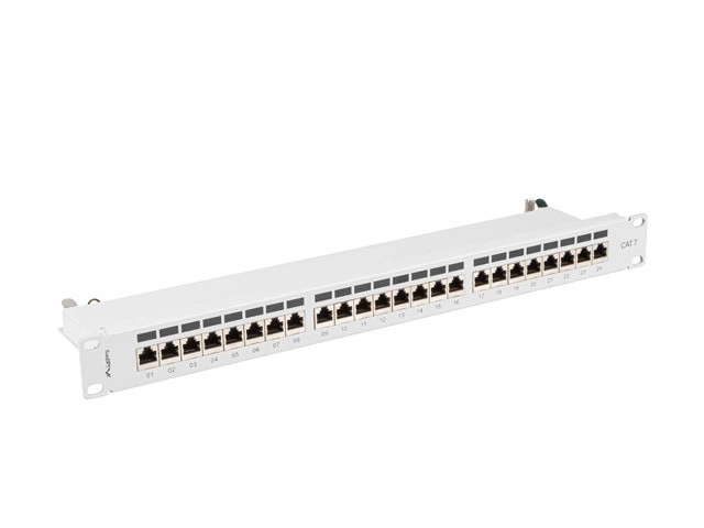 Patch panel 24 portový 1U KAT7 šedá