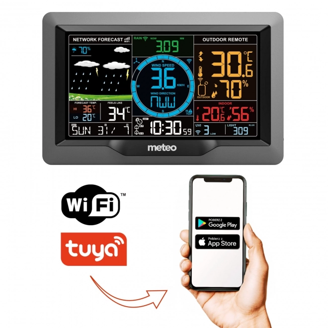 Meteostanica s WiFi, meračom vetra a zrážok