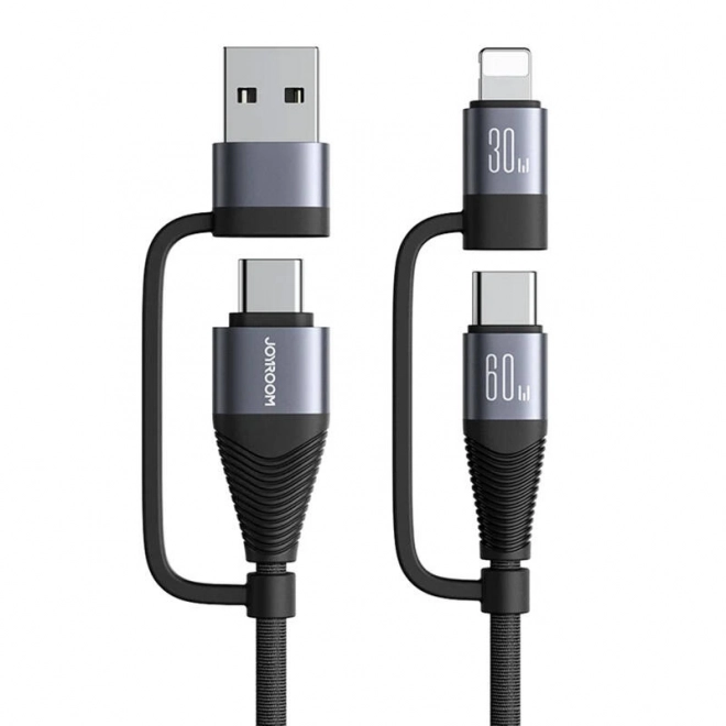 Kabel 4v1 USB-C/USB-A/Lightning Joyroom čierny