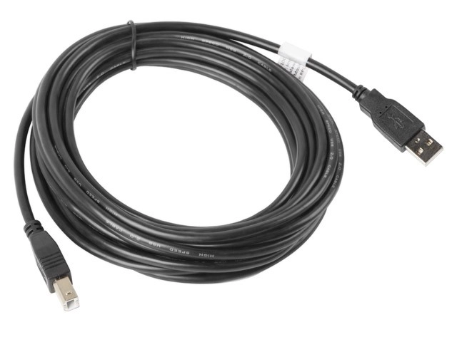 Kabel USB 2.0 AM-BM 5M čierny