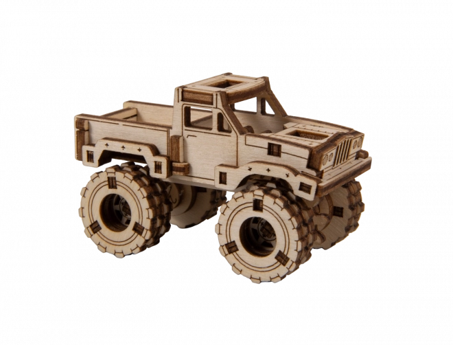 Drevené 3D Puzzle - Monster Truck Model