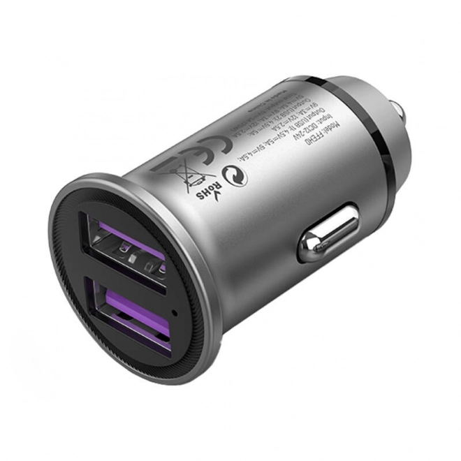 Autonabíjačka 2x USB Vention sivá