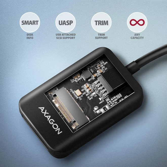 Adaptér usb 3.2 gen 2 m.2 nvme/sata ssd 10 gbps 10 cm usb-a kábel