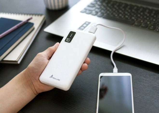 Prenosná batéria Extralink 10000 mAh biela