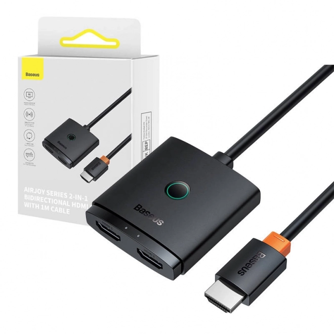 Hdmi prepínač Baseus s 1m kábelom čierny