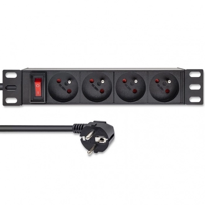 Zásuvková lišta PDU Qoltec pre rack 10 palcov 1U