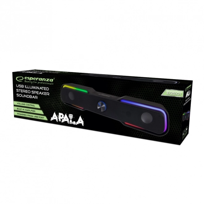 Usb soundbar s Led Rainbow podsvietením Apala